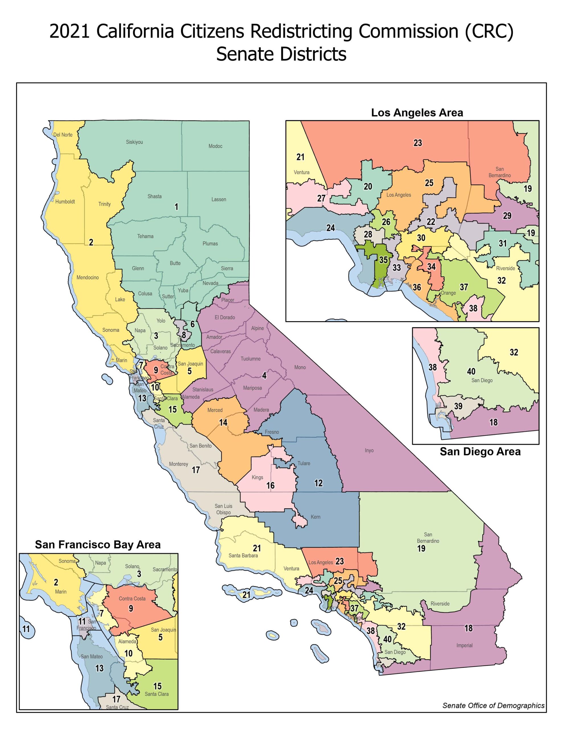 CA Senate Districts